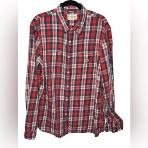 Denim & Supply Ralph Lauren Red White and Blue Long Sleeve Button‎ Down Size XXL